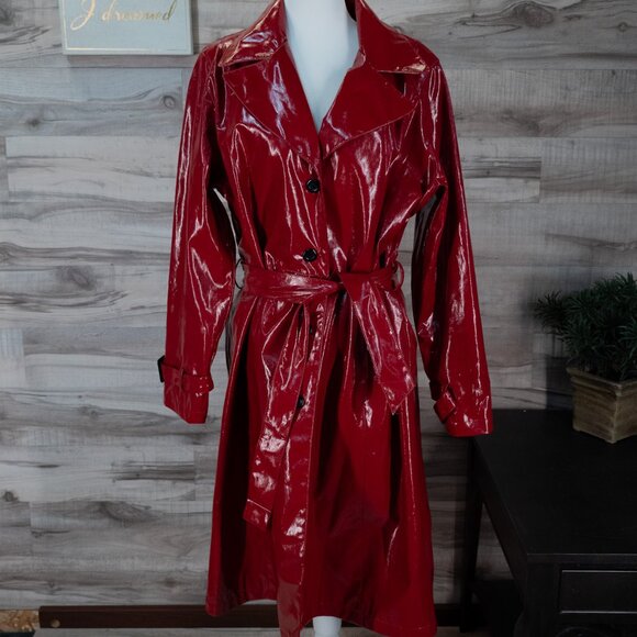Womens Venezia Polyvinyl red jacket size 14/16 - Picture 2 of 9